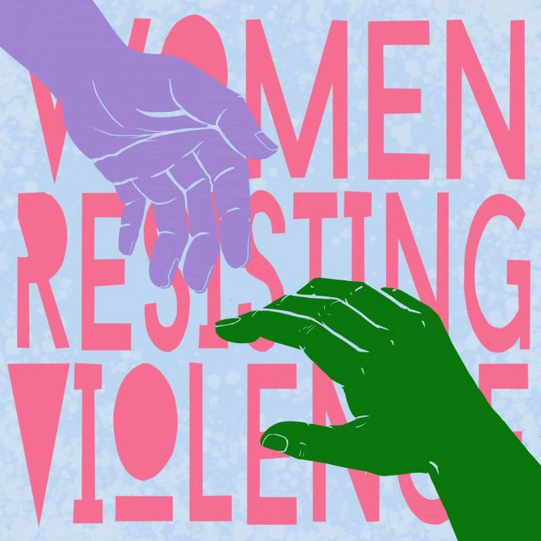 women resisting violence